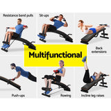 Adjustable Sit Up Weight Bench 05 Weights Fitness Home Gym Exercise Steel Frame